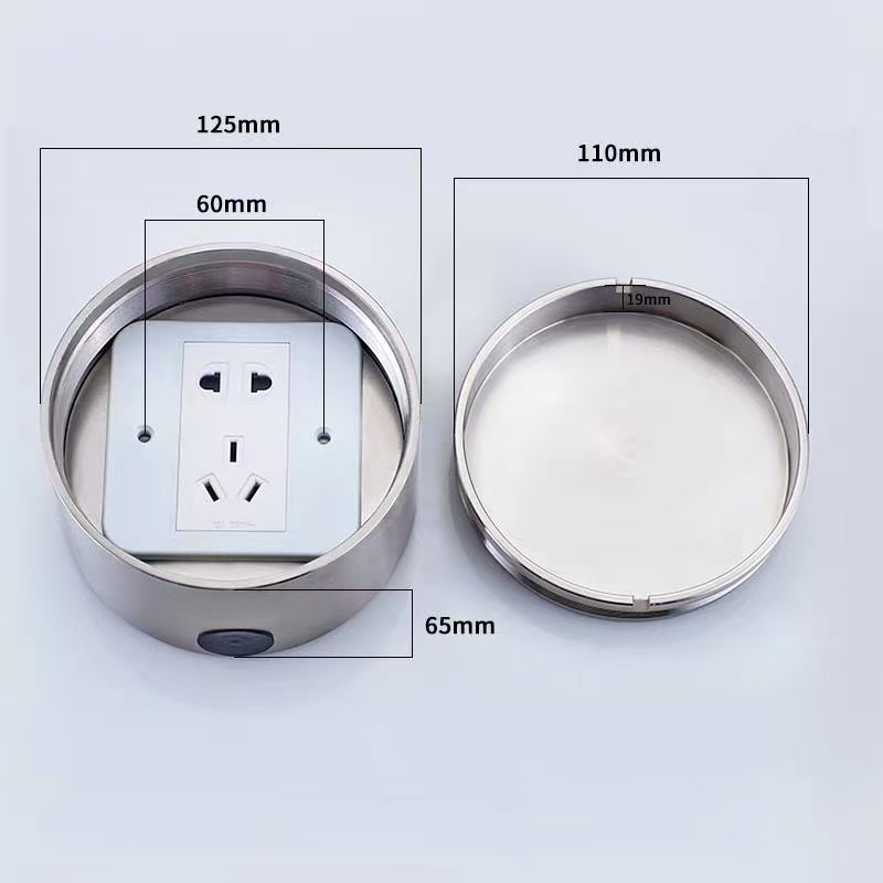 貼大理石麵式螺旋式地麵插座